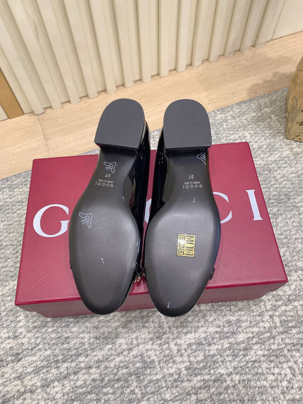 Gucci Horsebit Patent Leather Ballerina Flat