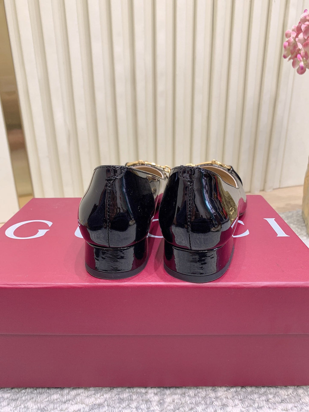 Gucci Horsebit Patent Leather Ballerina Flat