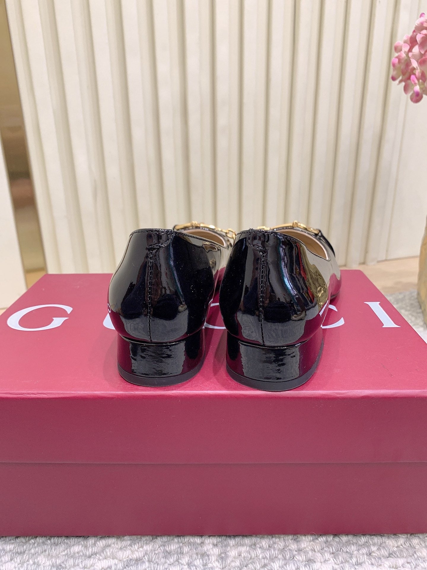 Gucci Horsebit Patent Leather Ballerina Flat