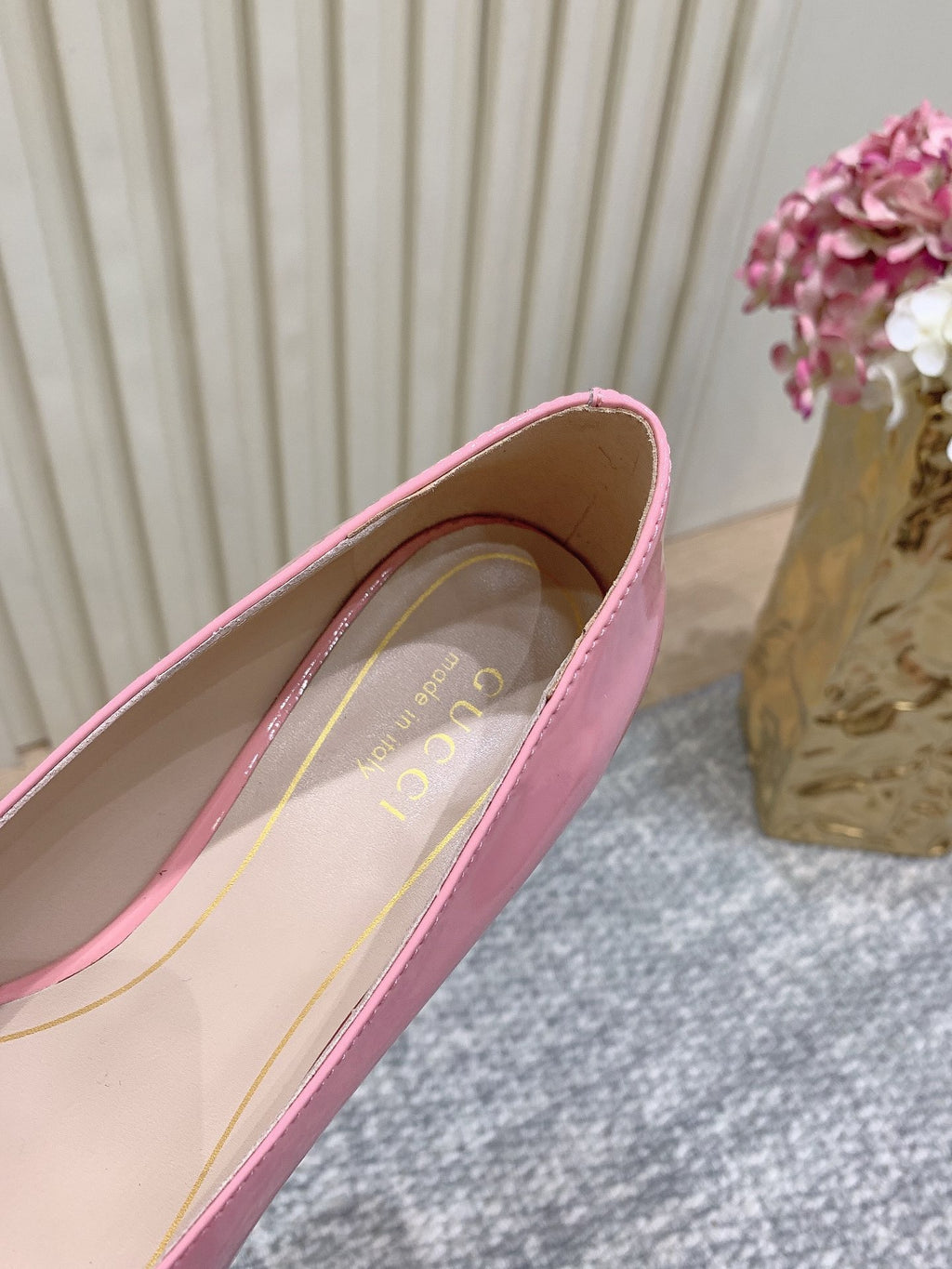 Gucci Horsebit Patent Leather Ballerina Flat