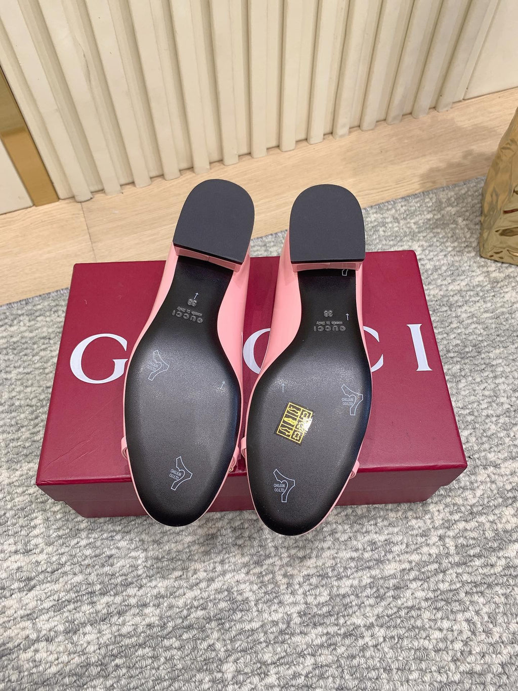 Gucci Horsebit Patent Leather Ballerina Flat
