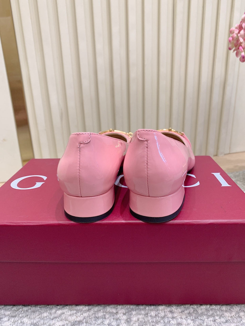 Gucci Horsebit Patent Leather Ballerina Flat
