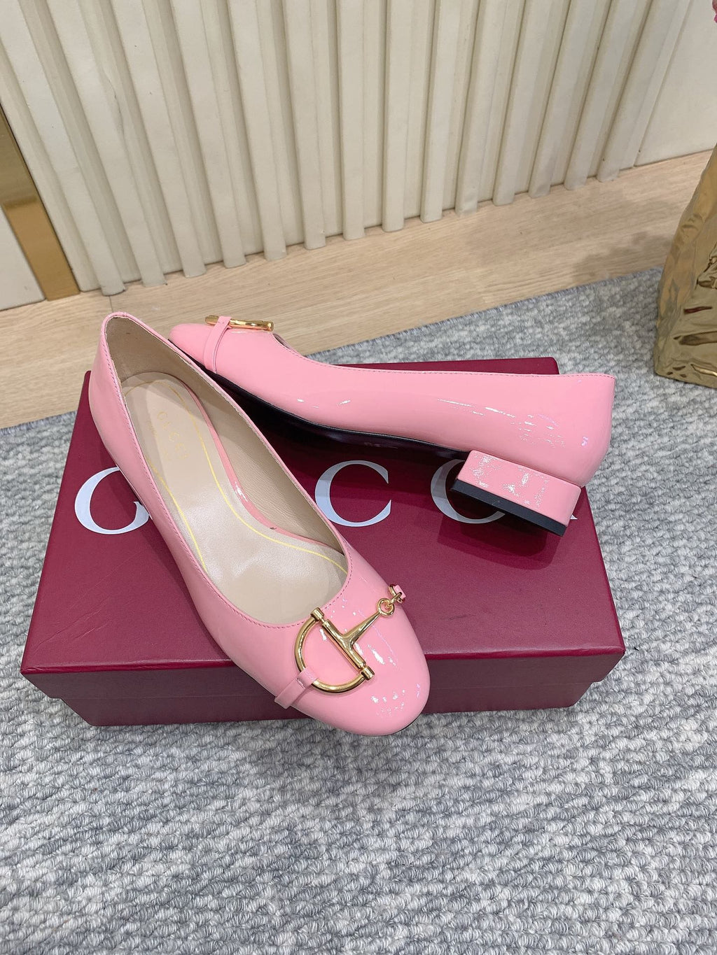 Gucci Horsebit Patent Leather Ballerina Flat