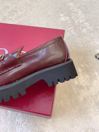 Leather Lug Sole Loafer with Crystal Horsebit