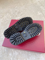 Leather Lug Sole Loafer with Crystal Horsebit