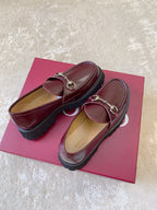Leather Lug Sole Loafer with Crystal Horsebit