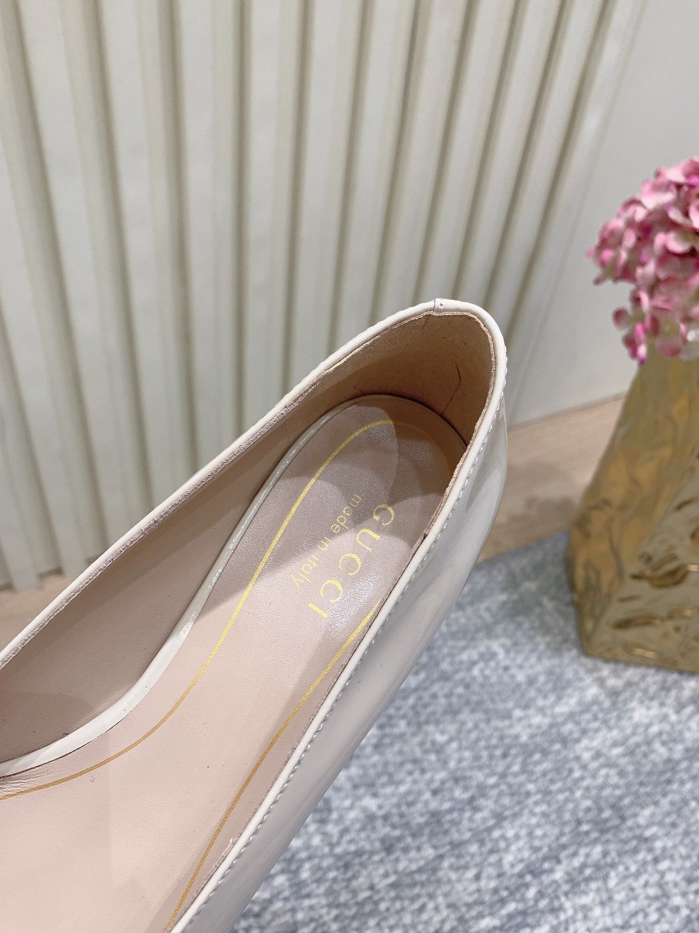 Gucci Horsebit Patent Leather Ballerina Flat