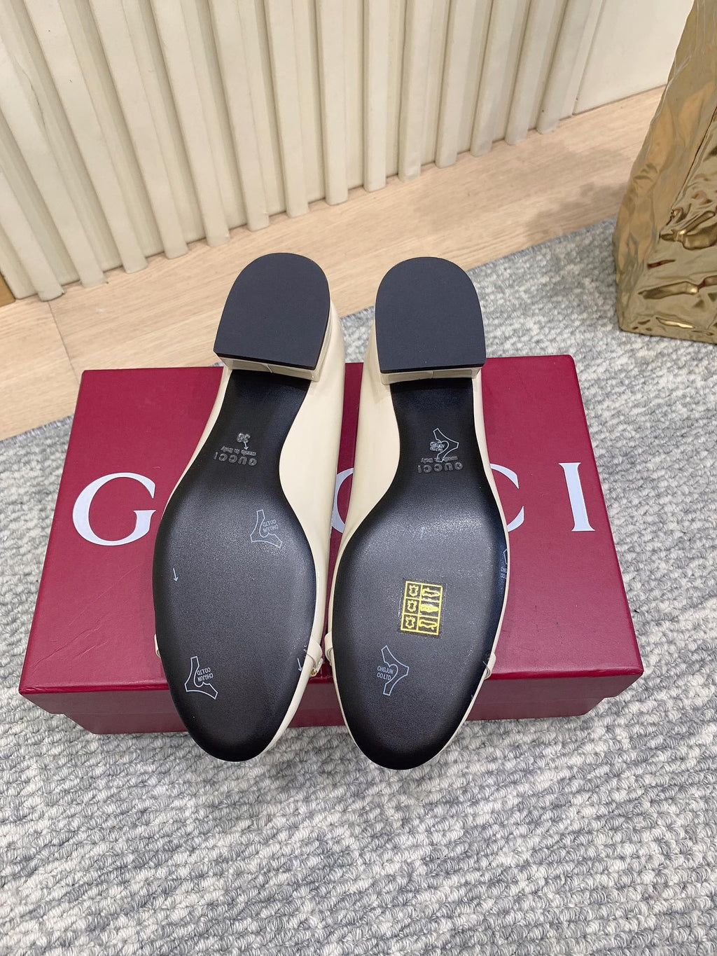 Gucci Horsebit Patent Leather Ballerina Flat