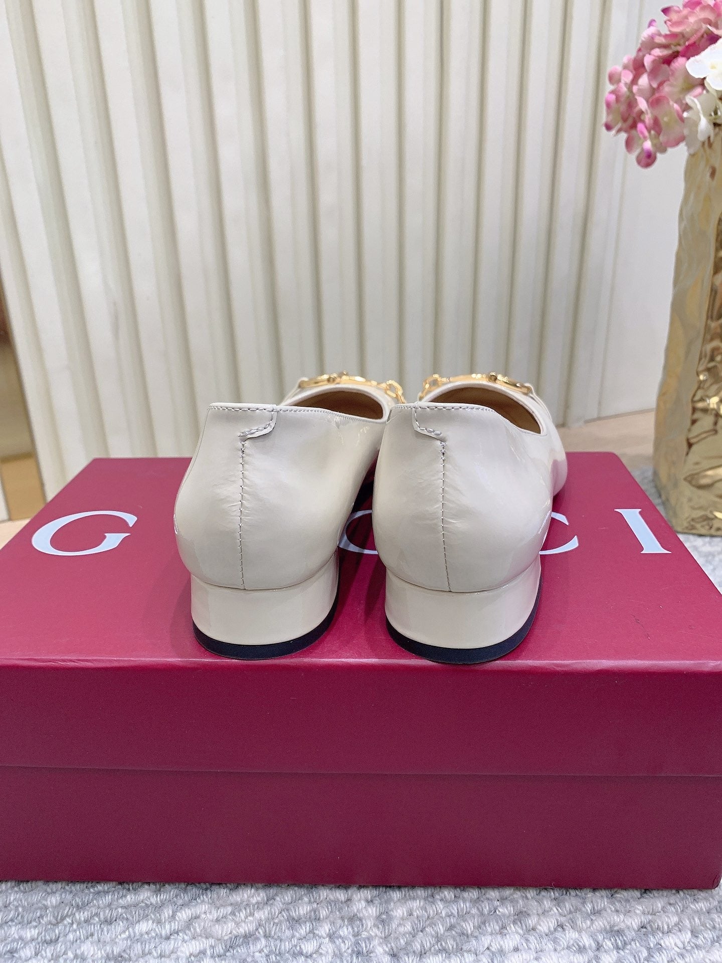 Gucci Horsebit Patent Leather Ballerina Flat