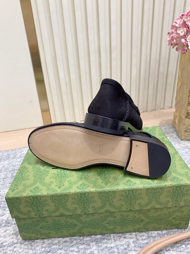 Gucci Suede Horsebit Driver
