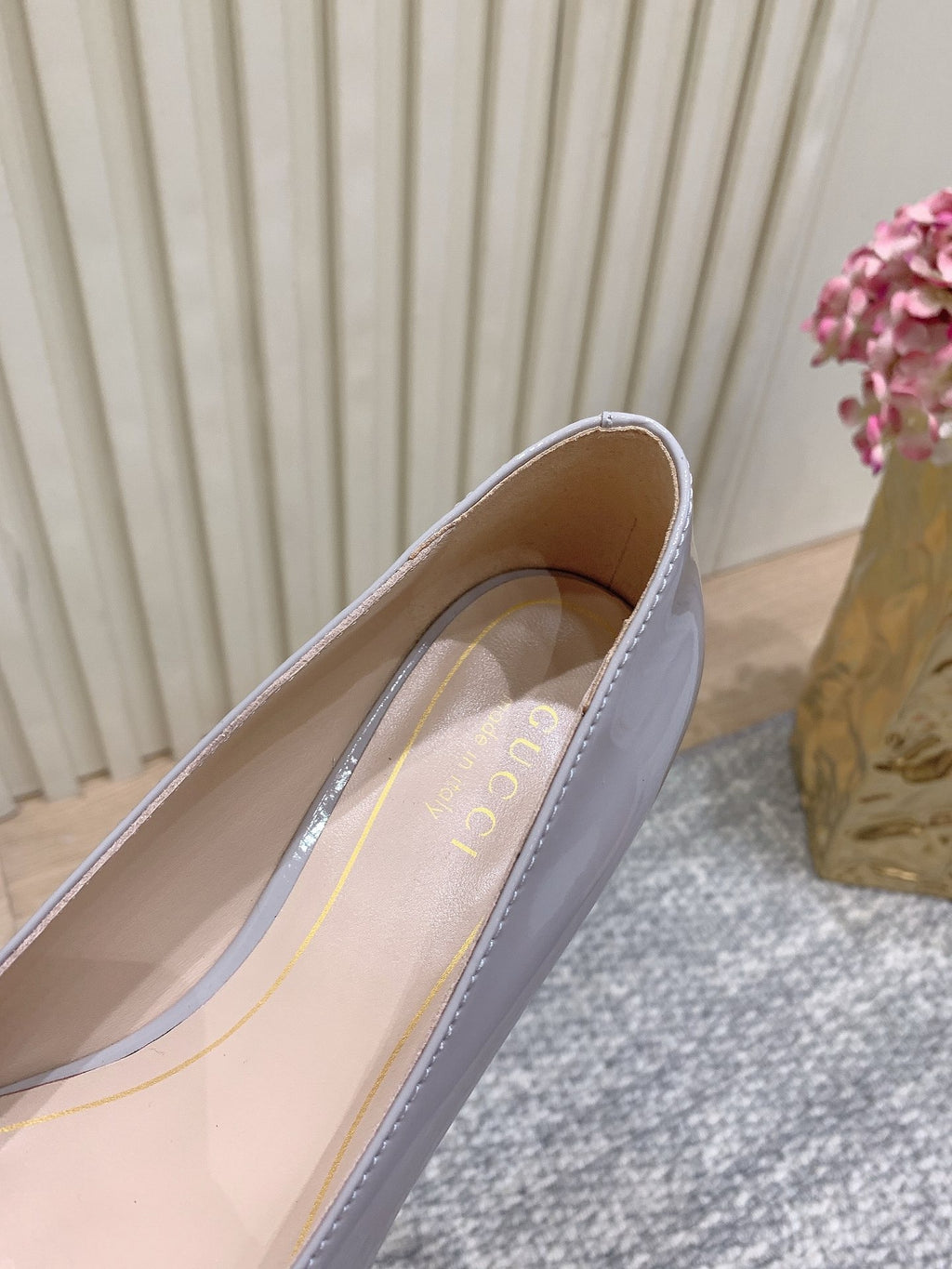 Gucci Horsebit Patent Leather Ballerina Flat