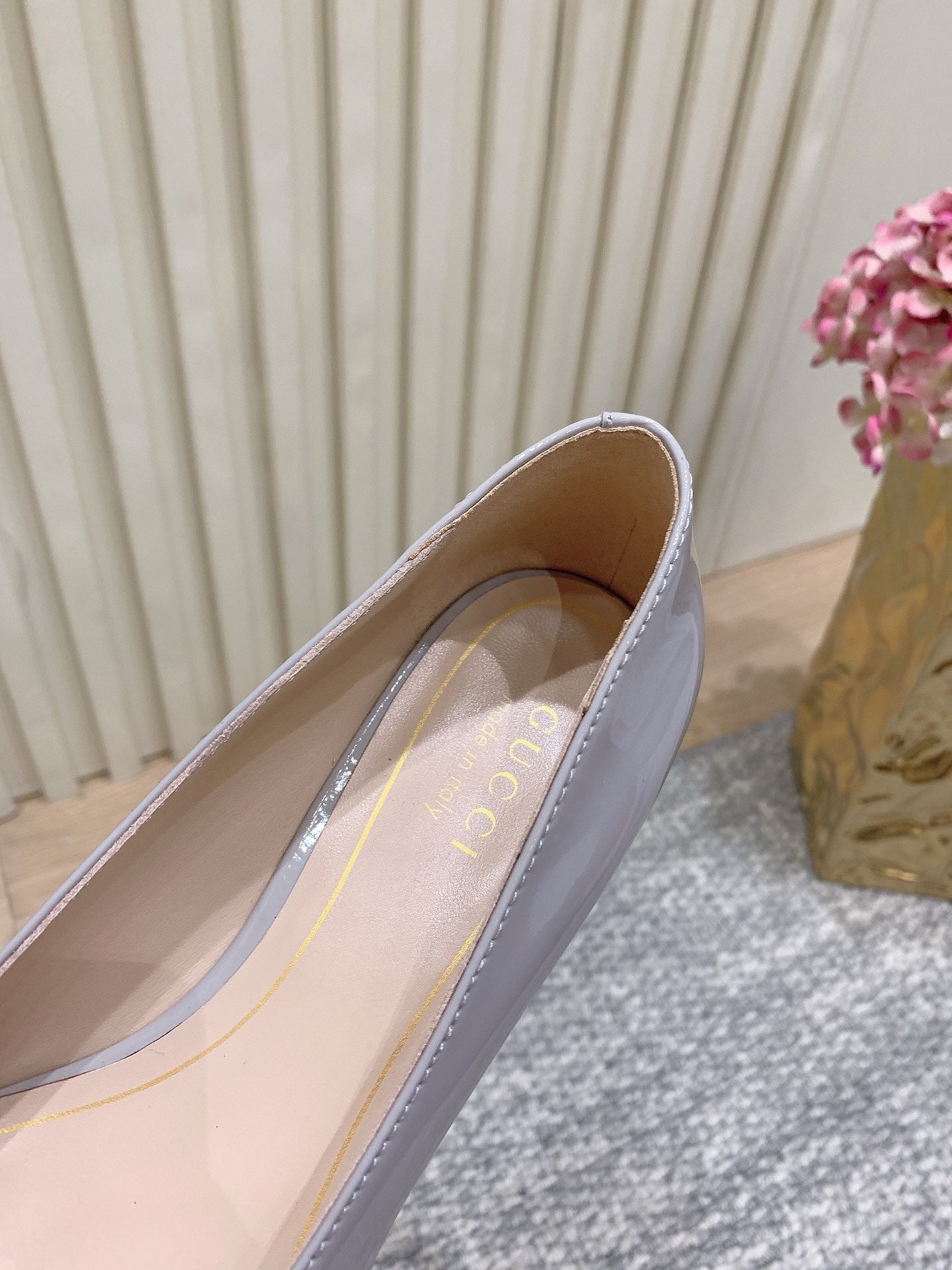 Gucci Horsebit Patent Leather Ballerina Flat