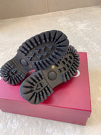 Leather Lug Sole Loafer with Crystal Horsebit