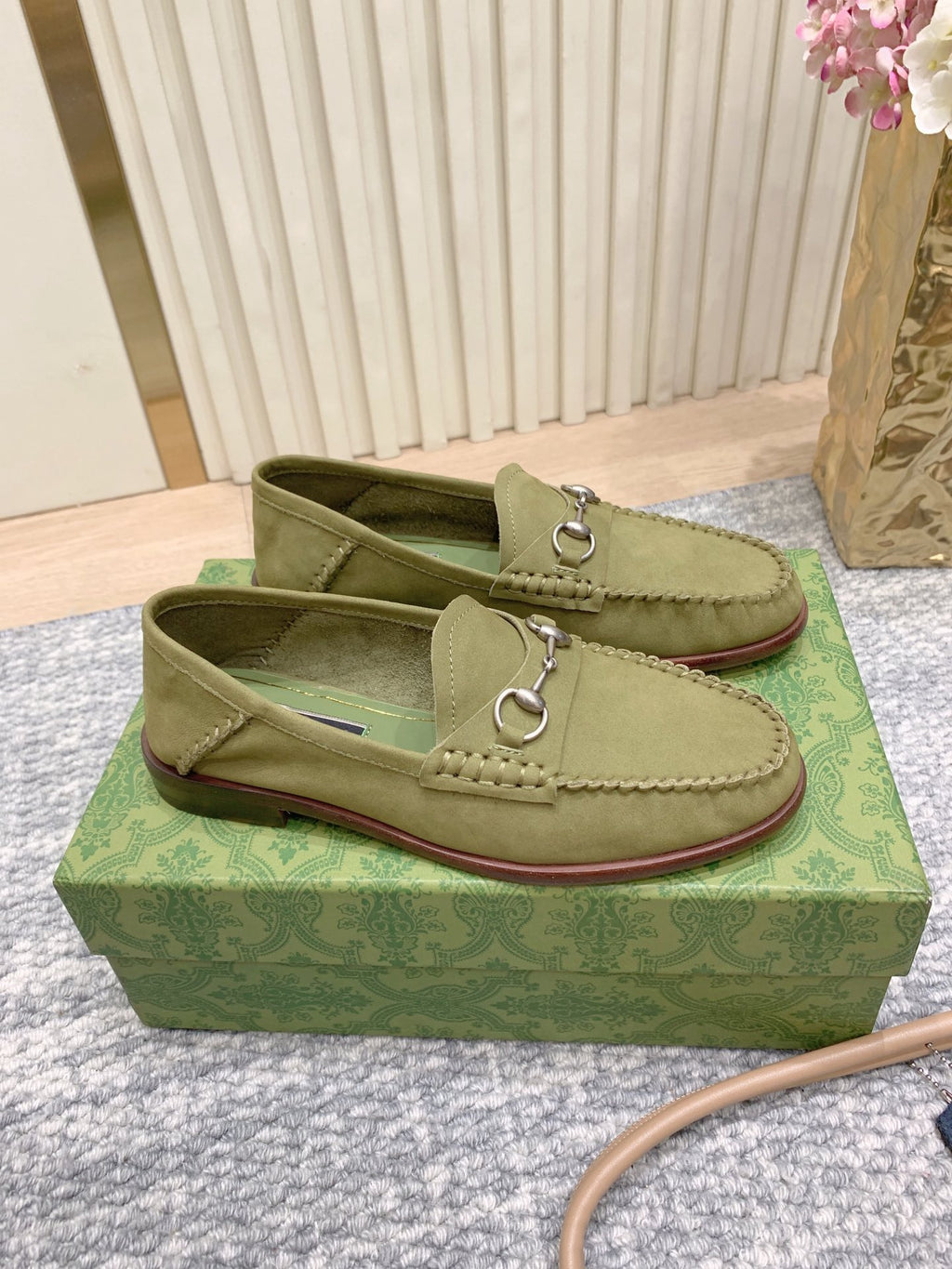 Gucci Suede Horsebit Driver