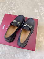 Leather Lug Sole Loafer with Crystal Horsebit